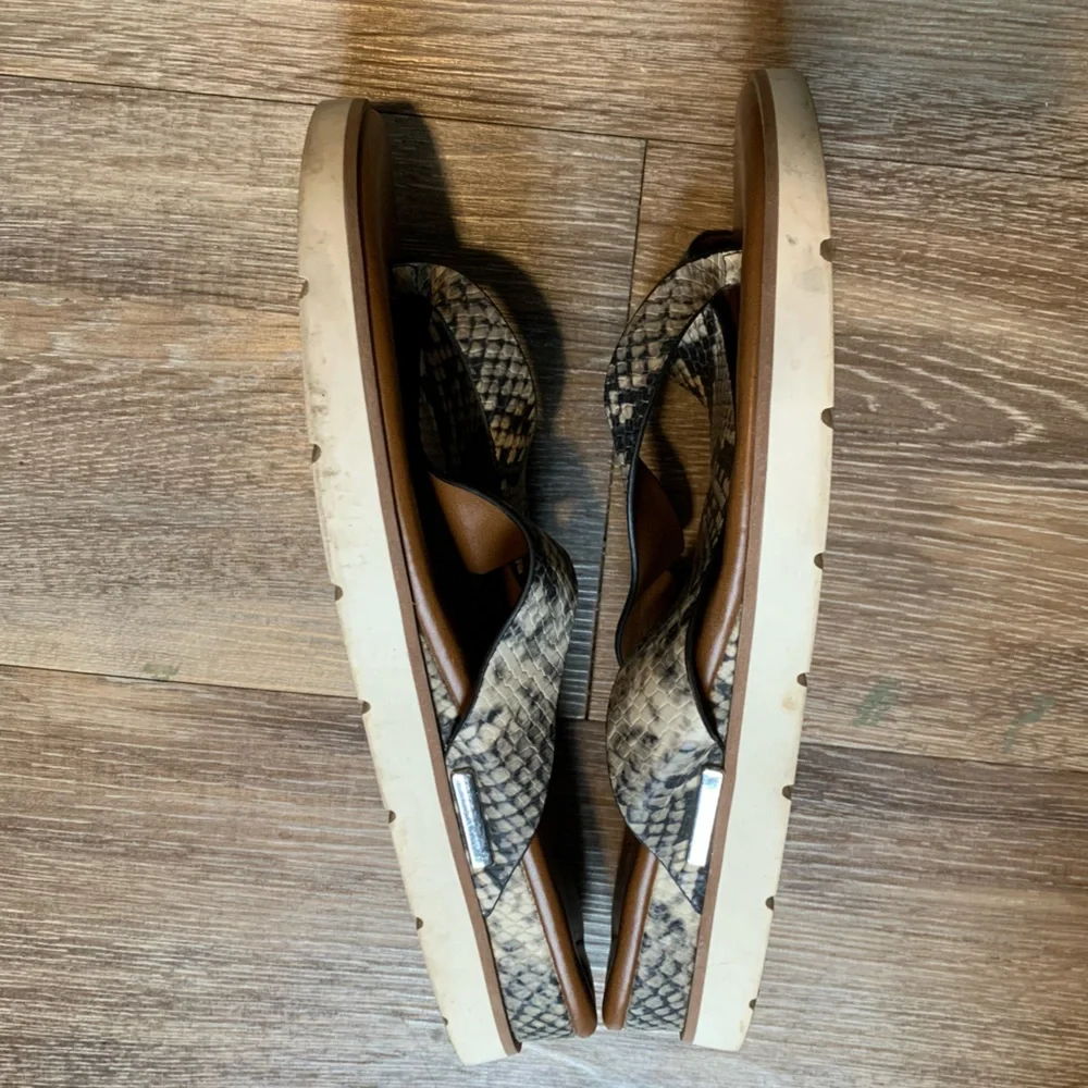 Franco Sarto Darious Snake Print Sandals 10